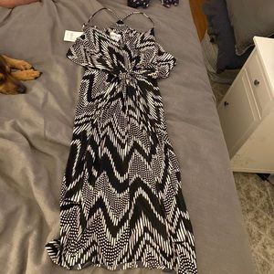 Misa dress black and white